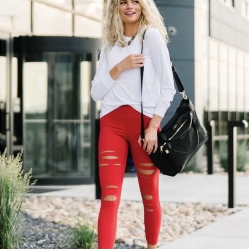 ZYIA Vibrant Red Women's Leggings